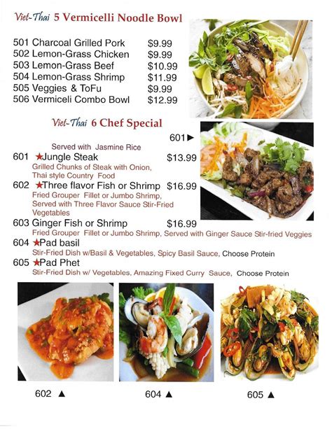 Specialties We are serving authentic Thai foods WITHOUT MSG added. . Andaman asian bistro menu